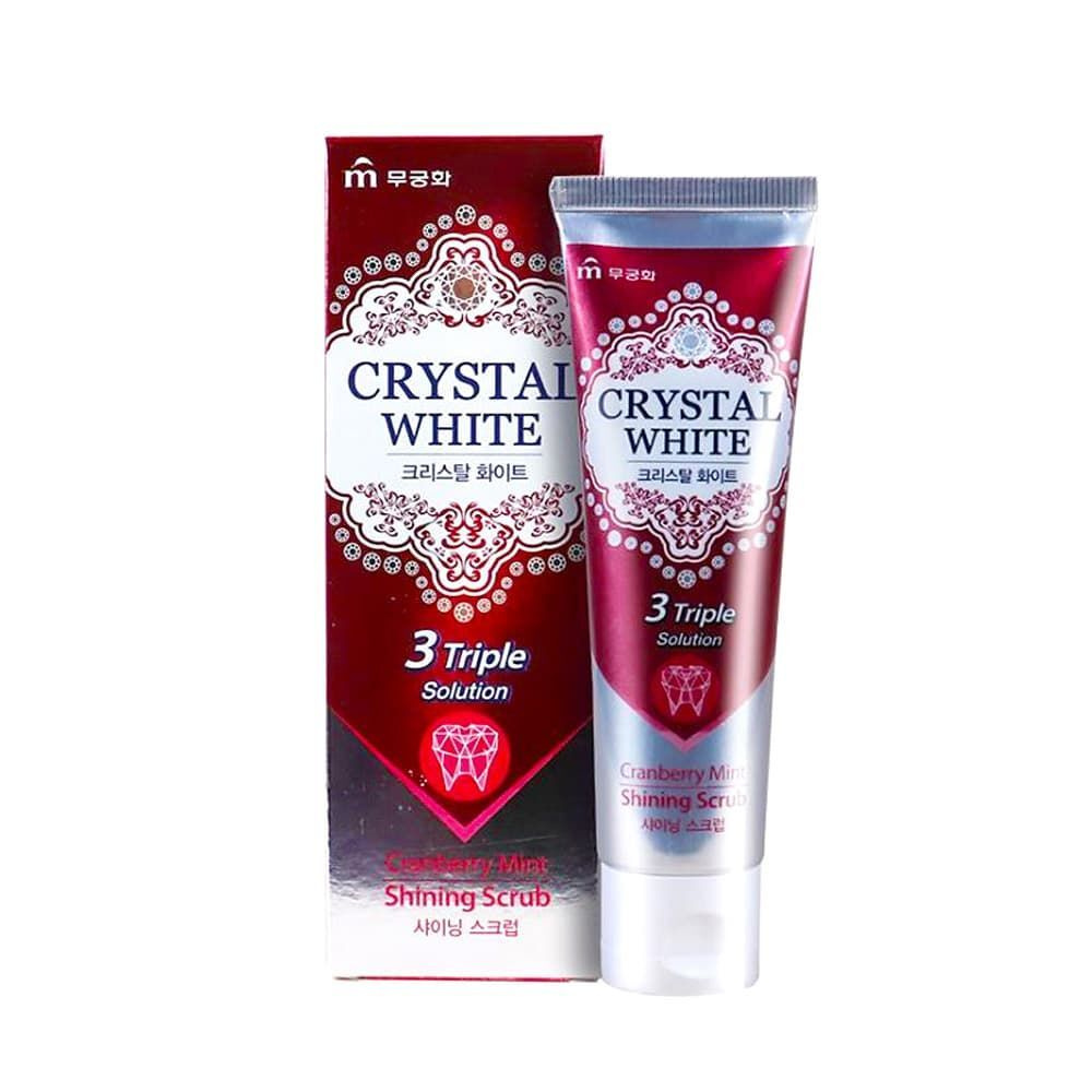 Mukunghwa Crystal White Зубная паста отбеливающая, аромат клюквы и мяты 110 г  #1