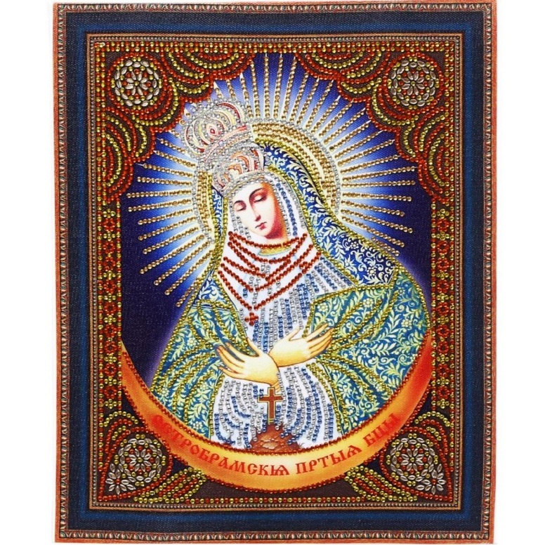 Алмазная мозаика Иконы 30х40, TC113 Пресвятая Богородица Остробрамская. Без подрамника, мягкая упаковка. #1