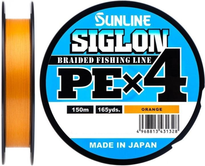 Шнур Sunline SIGLON PEx4 Orange 150m #1.0/16LB #1