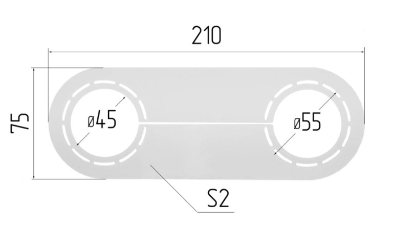 Обвод трубы для натяжного потолка 45 мм #1