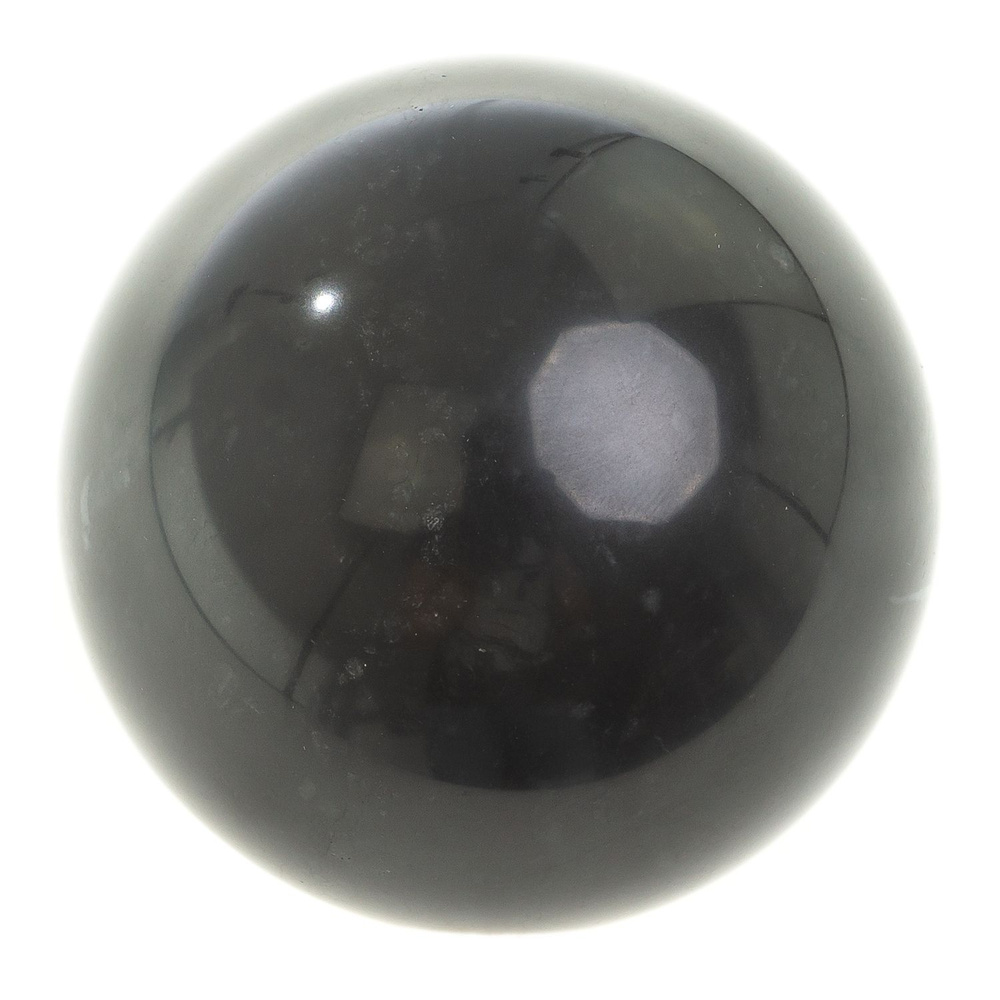 Шар из черного мрамора 7,5 см / шар декоративный / шар для медитаций / каменный шарик / сувенир из камня #1