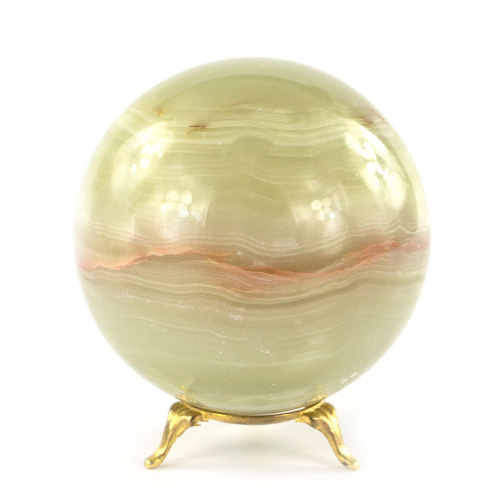 Шар камень оникс 10 см (4) / шар декоративный / шар для медитаций / каменный шарик / сувенир из камня #1