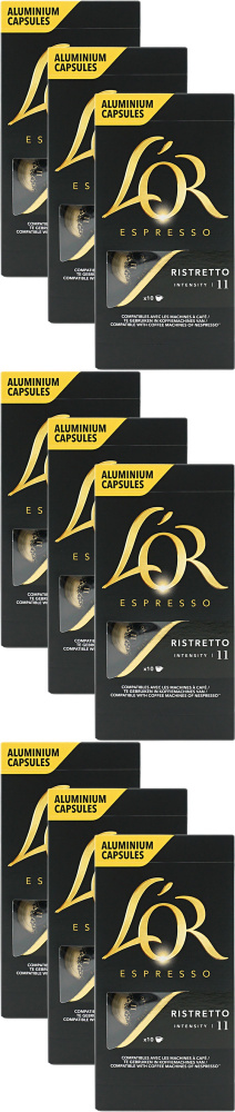 Кофе L'OR Espresso Ristretto в капсулах 5,2 г 10 шт, комплект: 9 упаковок по 52 г  #1