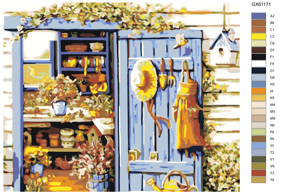 Картина по номерам "Дом садовода" GX61171 40x50 #1