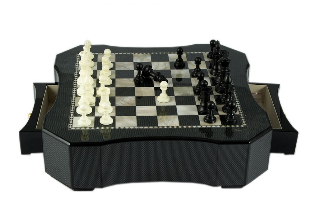 Шахматы в лакированном ларце "CheckMate" 38х38см #1