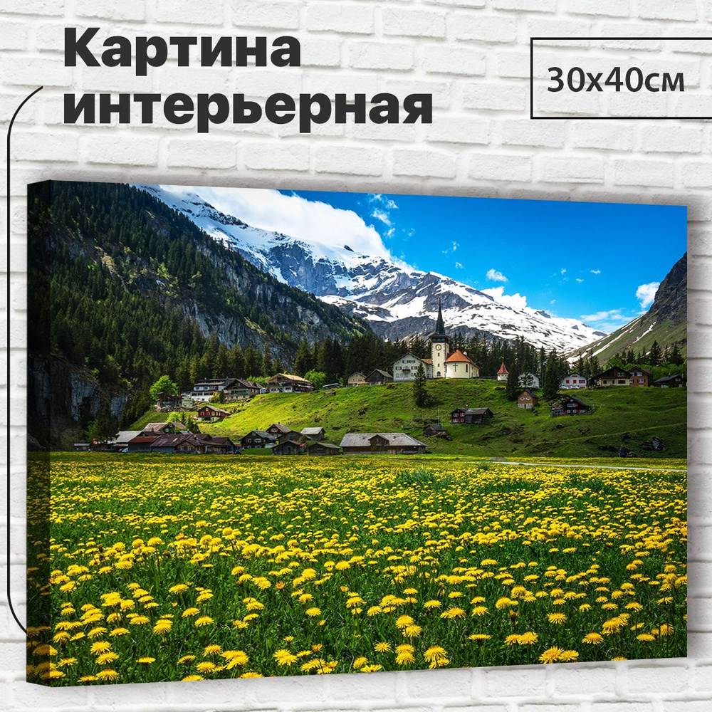 ДоброДаров Картина "Швейцарские Альпы", 40  х 30 см #1