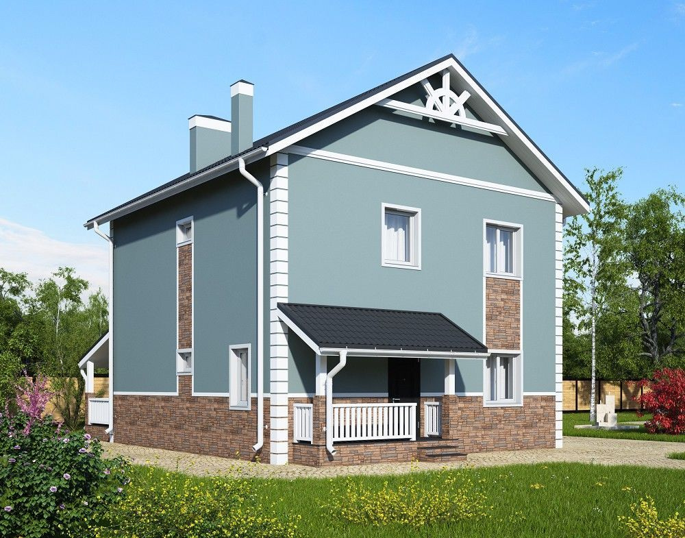 (161м2, 13х10м) Готовый проект надежного двухэтажного дома из газобетона с террасой - AS-2041-4  #1