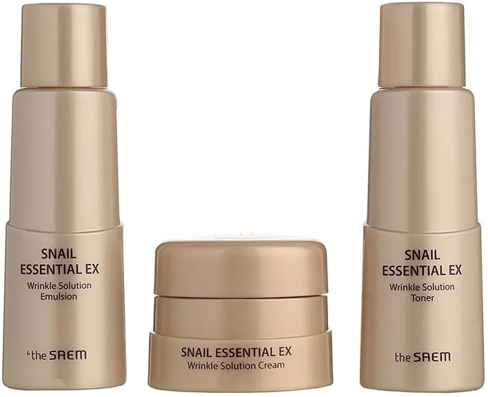 The Saem Набор уходовый антивозрастной Snail Essential Ex Wrinkle Solution Special Gift 3 Set  #1