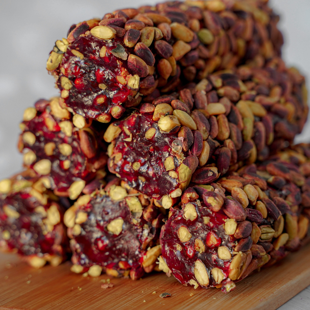 Рахат лукум гранатовый с обжаренными цельными фисташками 250 грамм ...