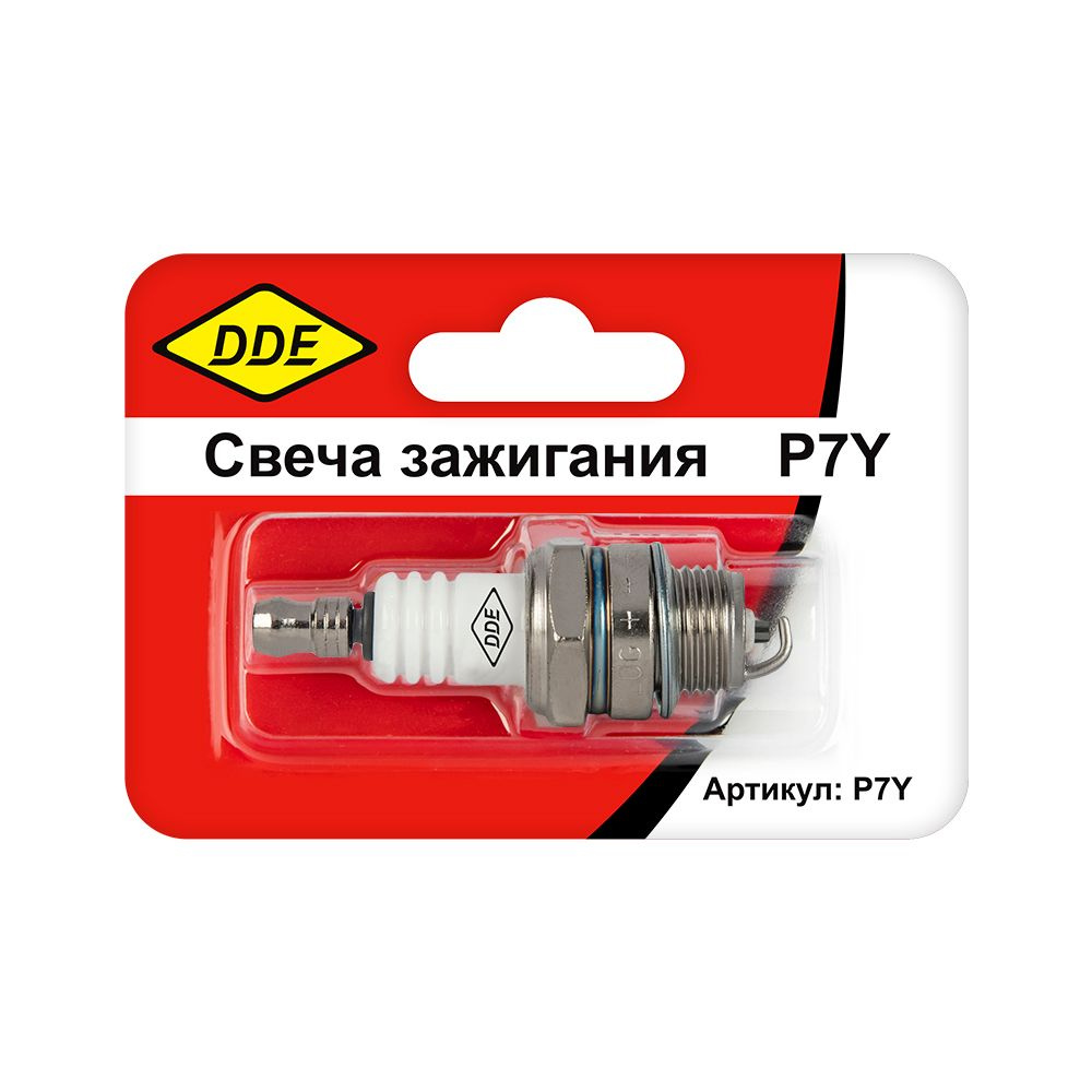 Свеча зажигания DDE - P7Y (Champion CJ7Y, Bosch WS8F, NGK BPM7A) бензопилы, триммеры, мотобуры (P7Y) #1