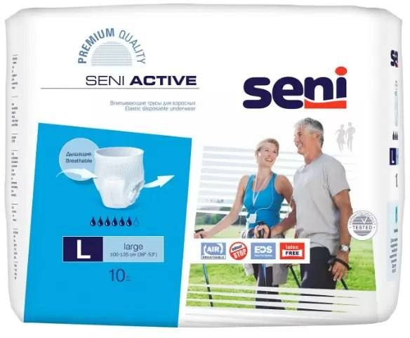 Seni Active, трусы впитывающие для взрослых (L), 10 шт. #1