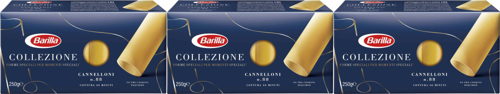 Макаронные изделия Barilla Cannelloni из твердых сортов пшеницы, комплект: 3 упаковки по 250 г  #1