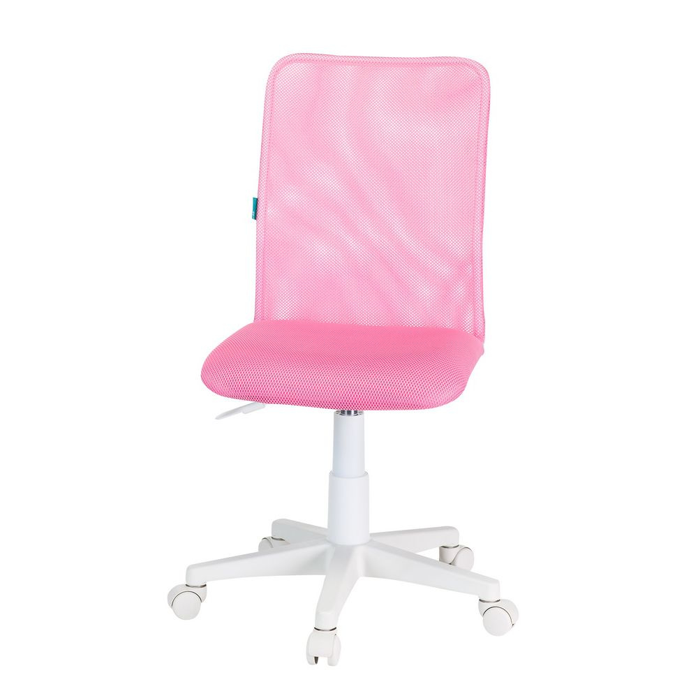 Кресло детское Бюрократ KD-9 / WH/TW-13A цвет розовый TW-06A, TW-13А, материал сетка / ткань, крестовина #1