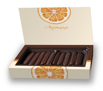 Мармелад Ударница Апельсиновые палочки Апельтини в шоколаде 160 г  #1