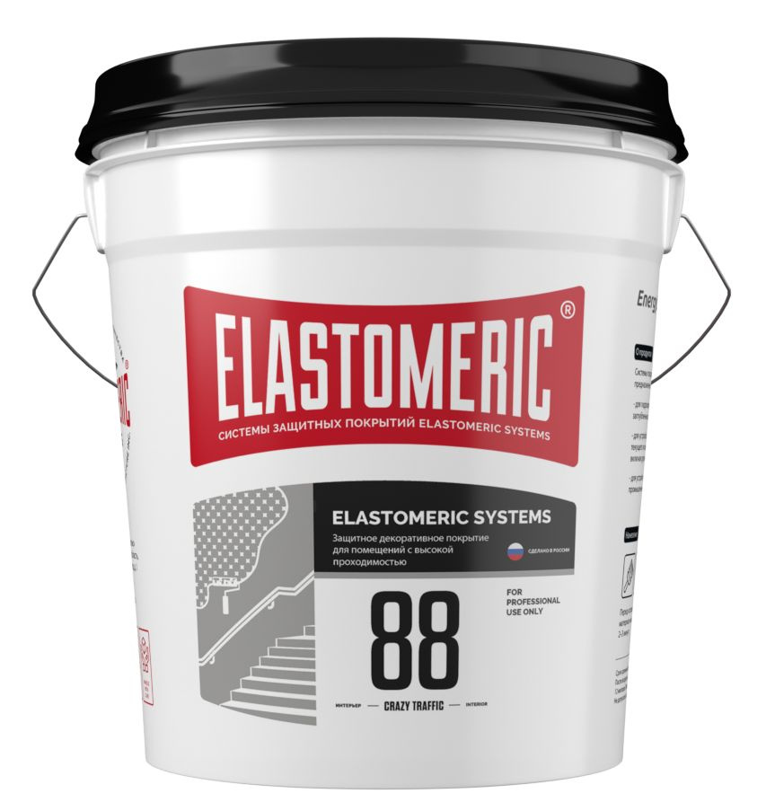 Краска акриловая износостойкая Elastomeric-88 Crazy Traffic для общественных мест 16л., база А  #1