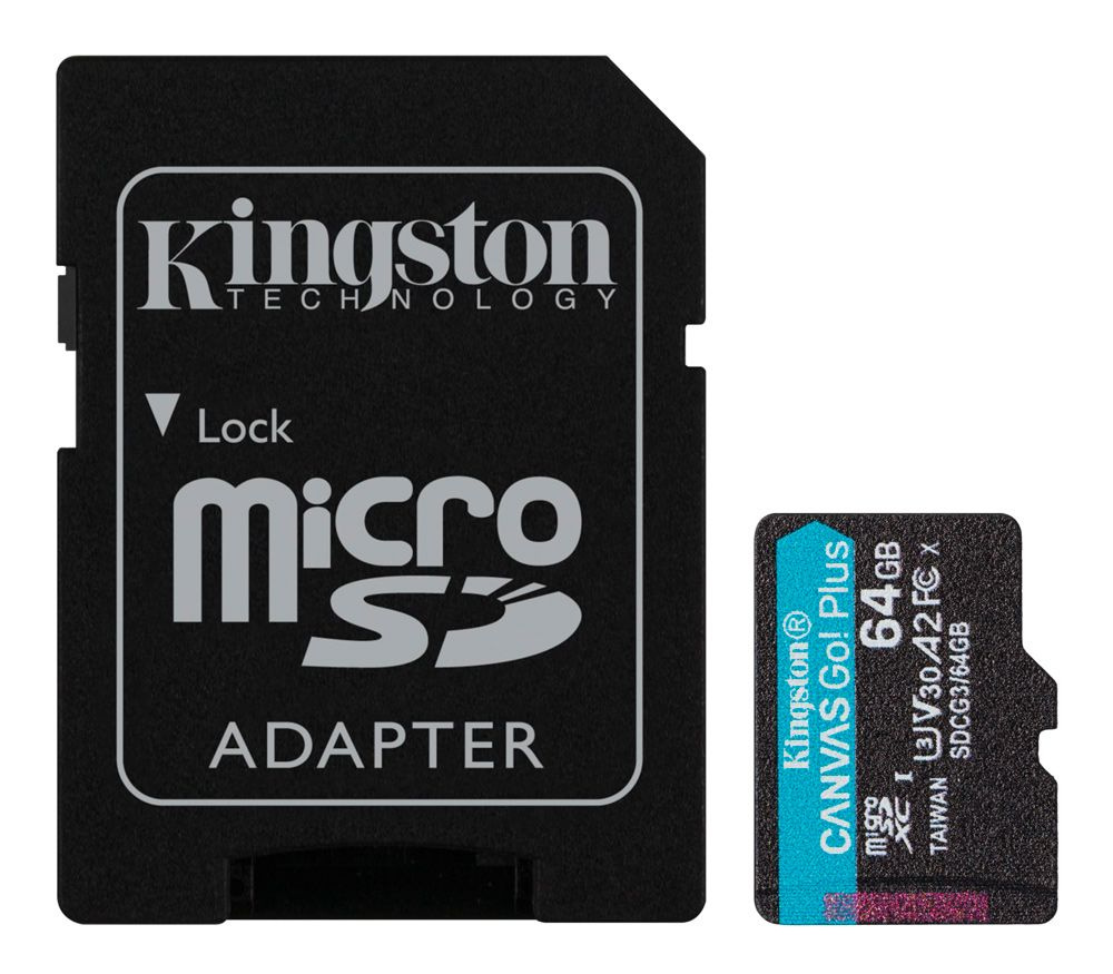 Карта памяти Kingston MicroSDXC 64GB Canvas Go Plus UHS-I U3 V30 A2 (с адаптером SD)  #1