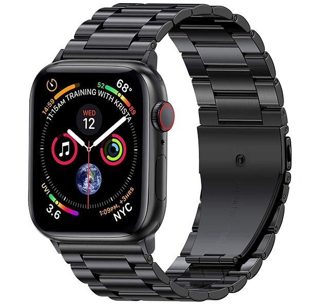 Металлический ремешок для Apple Watch 38/40/41 mm Steel Bead Black #1