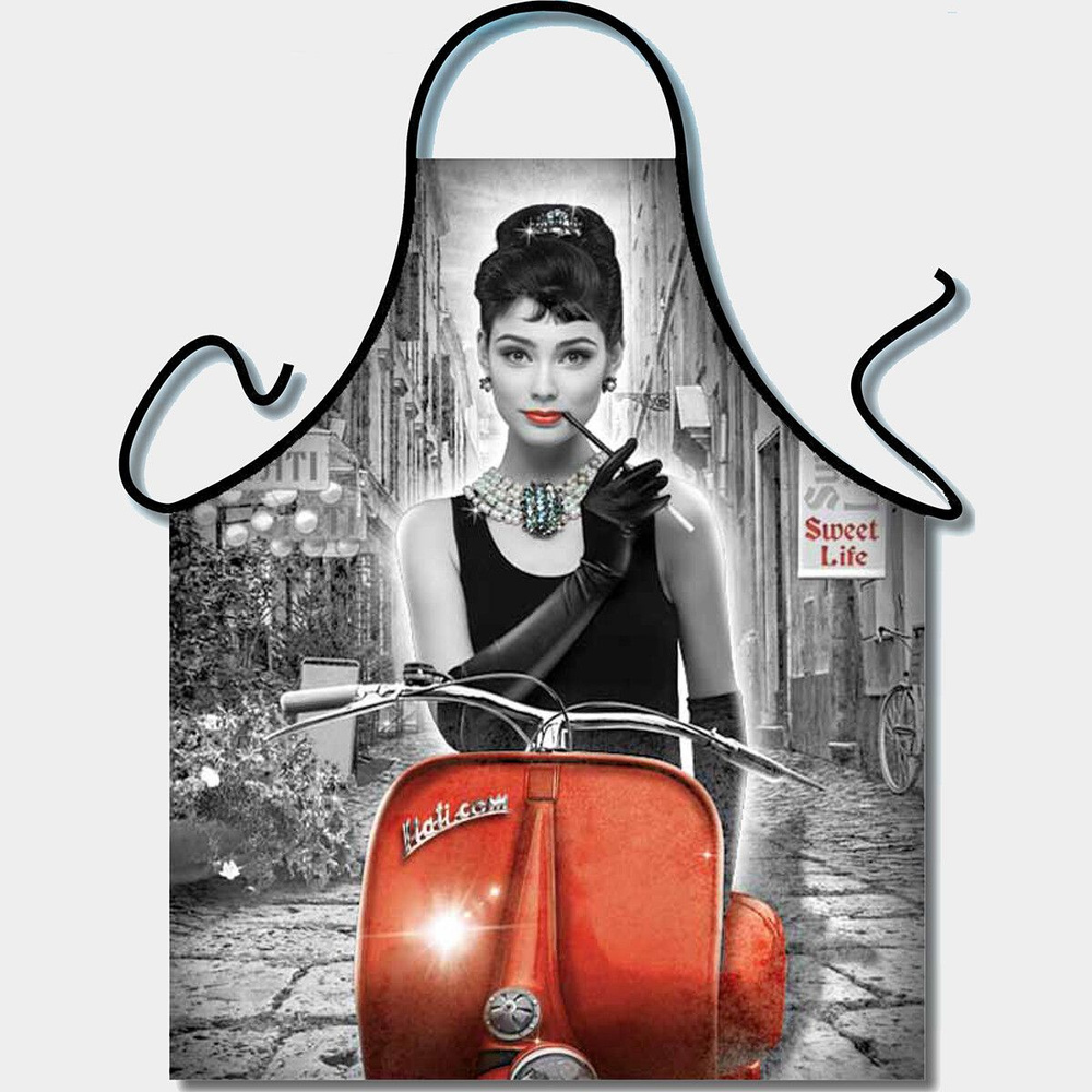 Фартук кухонный Тиффани, женский, рабочий, для повара, на завязках, с водооталкивающей пропиткой, с приколом #1