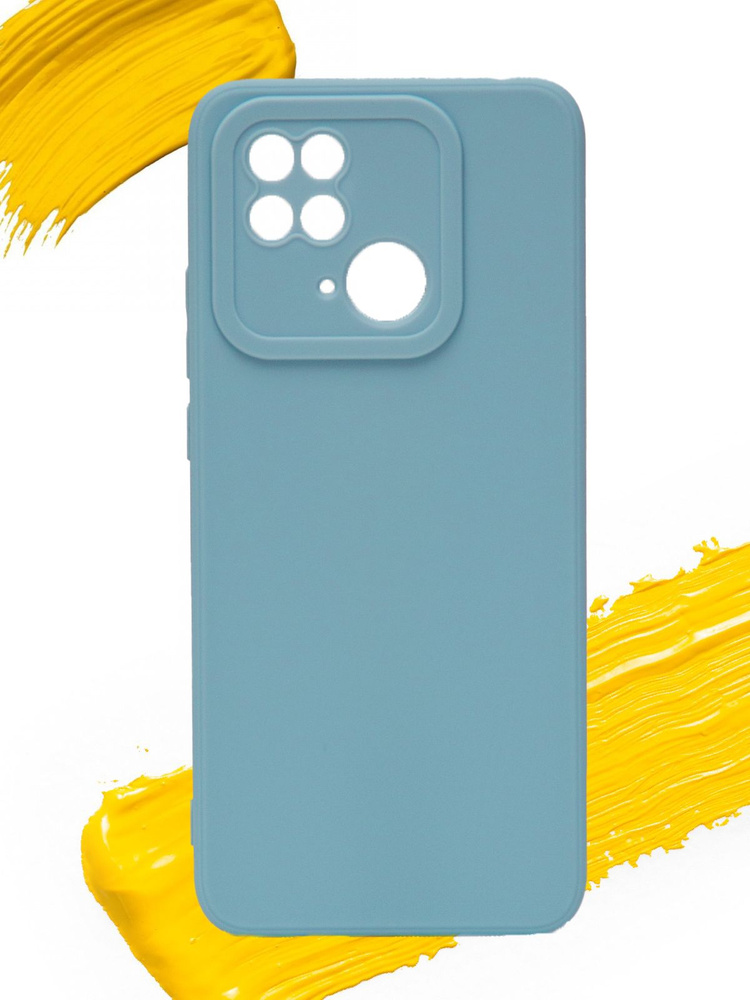 Чехол для Xiaomi Redmi 10C & Poco C40 / чехол на редми 10с и поко с40 с защитой камеры голубой  #1