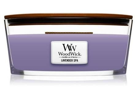 Свеча ароматическая Woodwick эллипс с деревянным фитилем Лавандовый СПА  #1