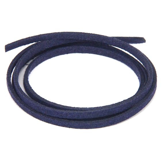Замшевый шнурок для амулета, цвет тёмно-синий #1