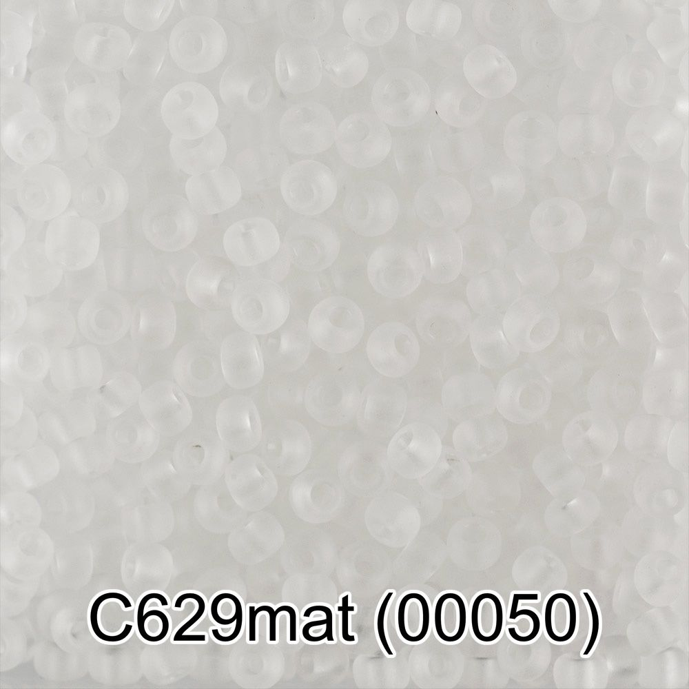 Бисер Чехия "GAMMA" 10/0 2.3 мм 50 г 1-й сорт C629mat прозрачный мат. ( 00050 ), 1 шт. в заказе  #1