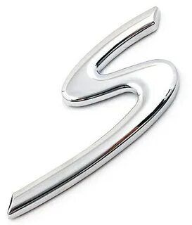 Эмблема Шильдик S для автомобиля Porsche Порше на багажник цвет хром  #1
