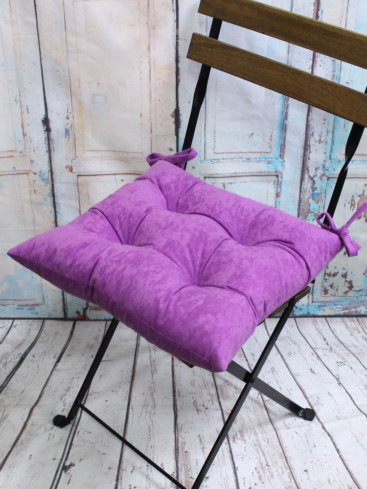 Подушка для сиденья МАТЕХ VELOURS LINE 42х42 см. Цвет светло-фиолетовый, арт. 57-857  #1