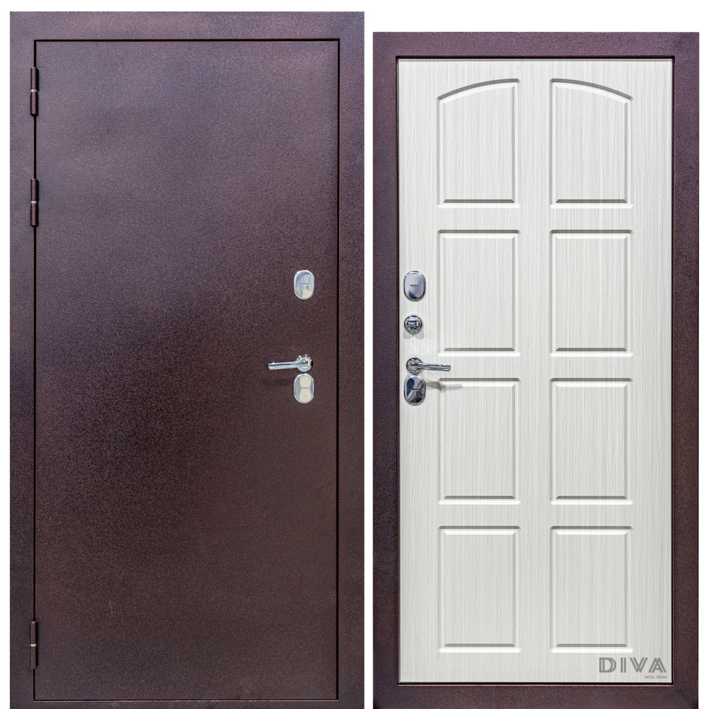 Дверь входная металлическая DIVA 100 Термо Дверь мет. 2050x960 Левая Медь, тепло-шумоизоляция, антикоррозийная #1