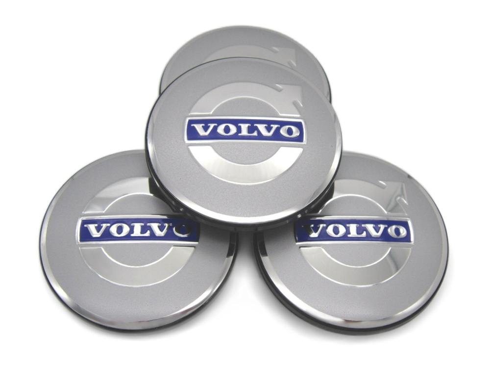 Колпачки заглушки на литые диски КиК Вольво 62/55/10, комплект 4 шт.  #1
