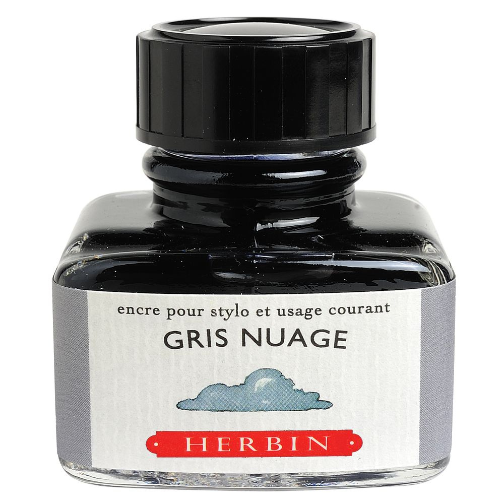 Чернила в банке Herbin, 30 мл, Gris nuage Облачный серый #1