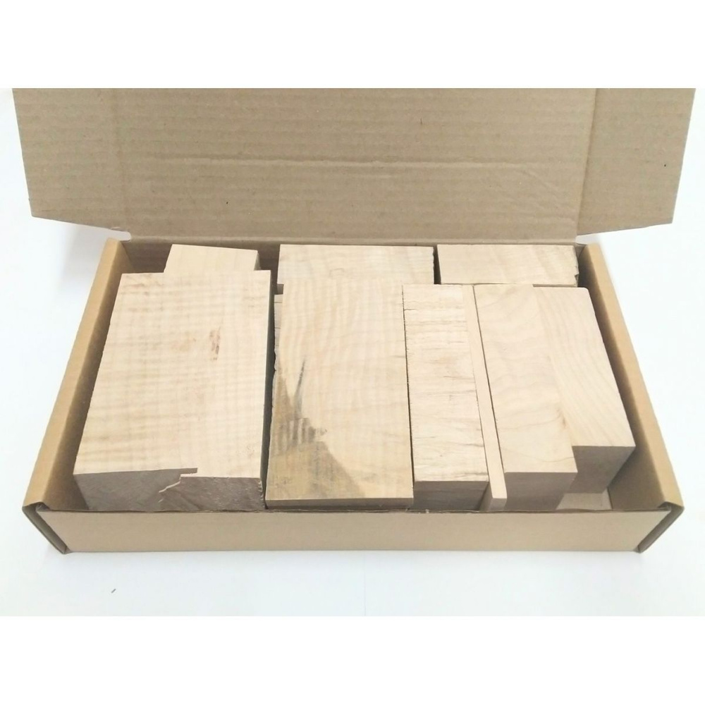 Сикомора брусок деревянный, коробка брусков 270х165х50мм, третий сорт  #1