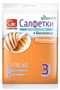 GRIFON Салфетки для уборки Салфетки для уборки, желтый, 30x26 см, 3 шт.  #1