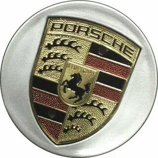 Колпачки заглушки на литые диски для Porsche Порше цвет серебристый  #1