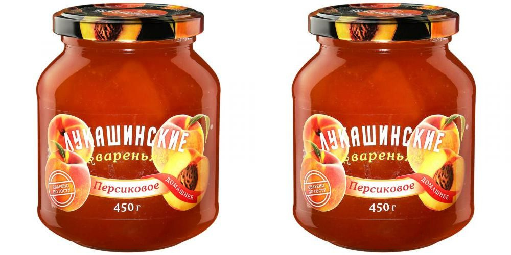 Лукашинские Варенье Персиковое, 450 г, 6 шт #1