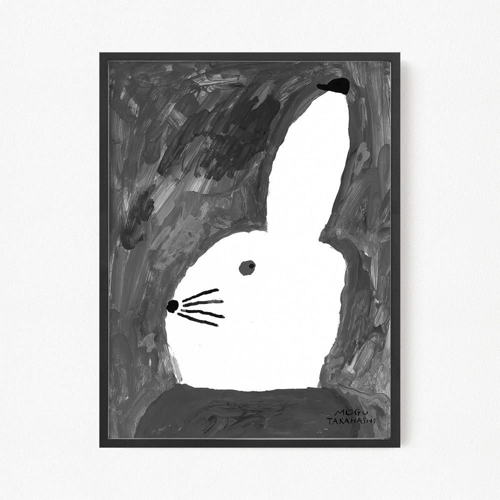 Постер для интерьера "Mogu Takahashi - Rabbit with Small Hat - Кролик с маленькой шапочкой", 30х40 см #1