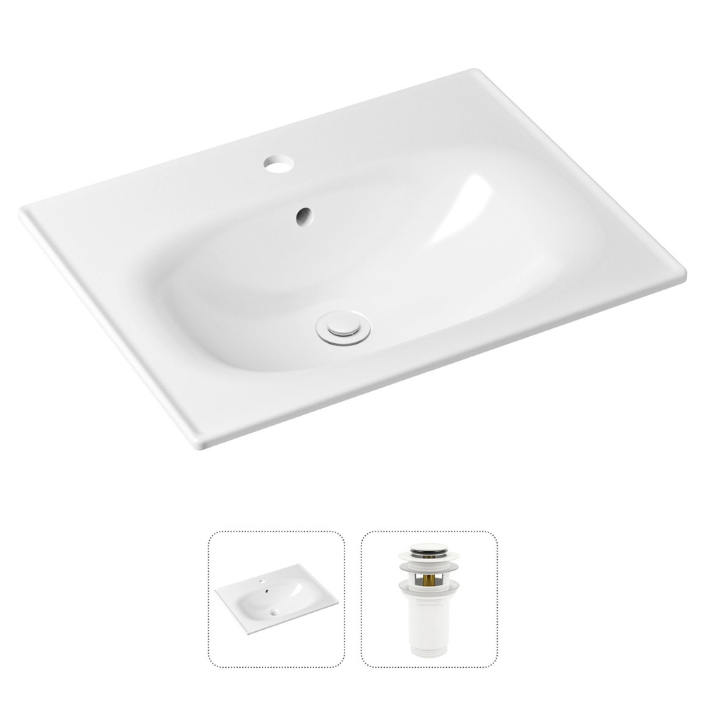 Врезная раковина для ванной Lavinia Boho Bathroom Sink 21520876 в комплекте 2 в 1: умывальник белый из #1