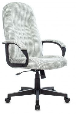 Кресло руководителя Бюрократ T-898AXSN серый Morris-1 гусин.лапка крестовина пластик  #1