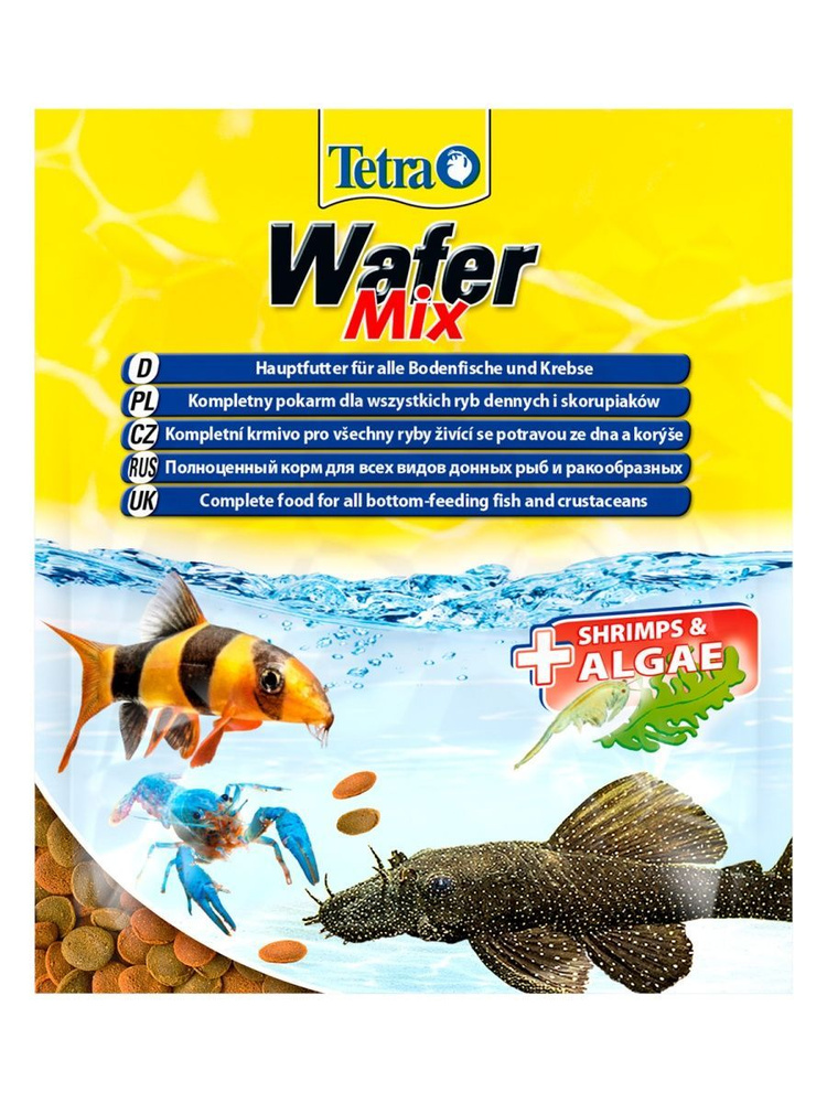 Корм Tetra WaferMix чипсы для всех донных рыб, 15 г (саше) #1