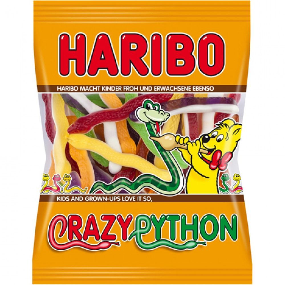 Мармелад жевательный Haribo Crazy Python/Мармелад бешеный питон 175гр(Германия)  #1