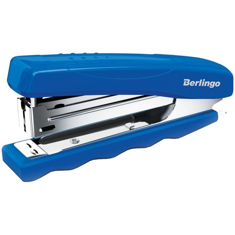 (3 шт.) - Степлер №10 Berlingo "Comfort" до 16л., пластиковый корпус, синий (арт. 299762)  #1
