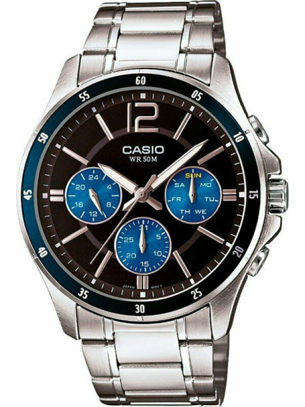 Наручные часы Casio MTP-1374D-2A с дополнительными функциями + батарейка в подарок  #1