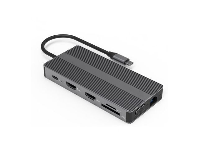 USB-концентратор KS-is USB Type C 12 в 1 KS-734 #1