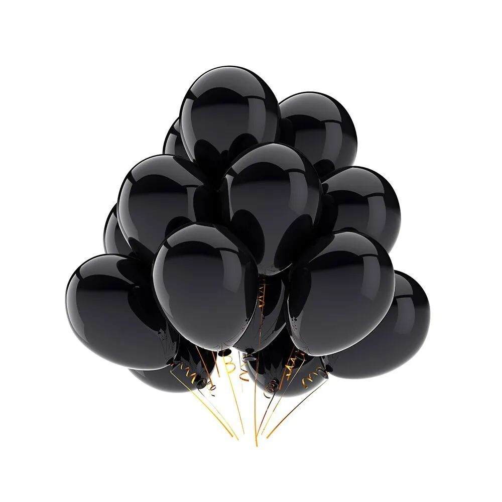 Набор воздушных шаров "Чёрные" 40 штук. #1