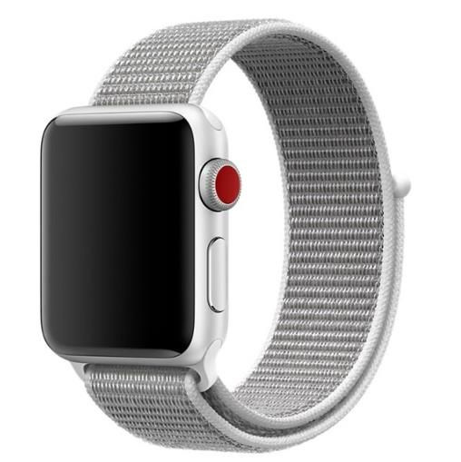 Нейлоновый тканевый ремешок для Apple Watch - 42мм/44мм/45 мм, белый  #1