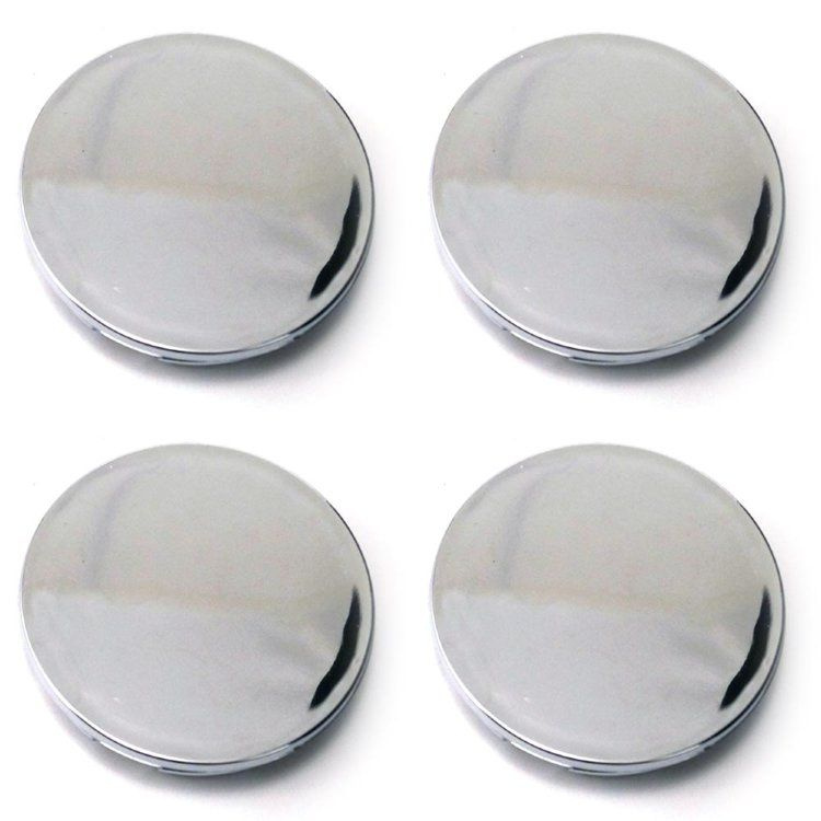 Колпачки на литые диски 60/54/10 мм -4 шт / Заглушки ступицы для дисков хромированные пластиковые без #1