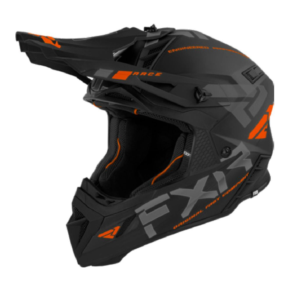 FXR Шлем для снегохода, цвет: черный, оранжевый, размер: M #1