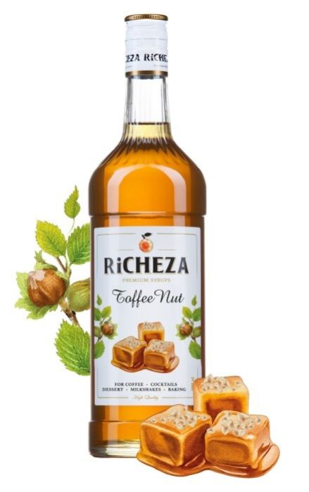 Сироп RICHEZA Ирис тоффи для кофе, коктейлей, десертов, выпечки и мороженого, 1 л  #1