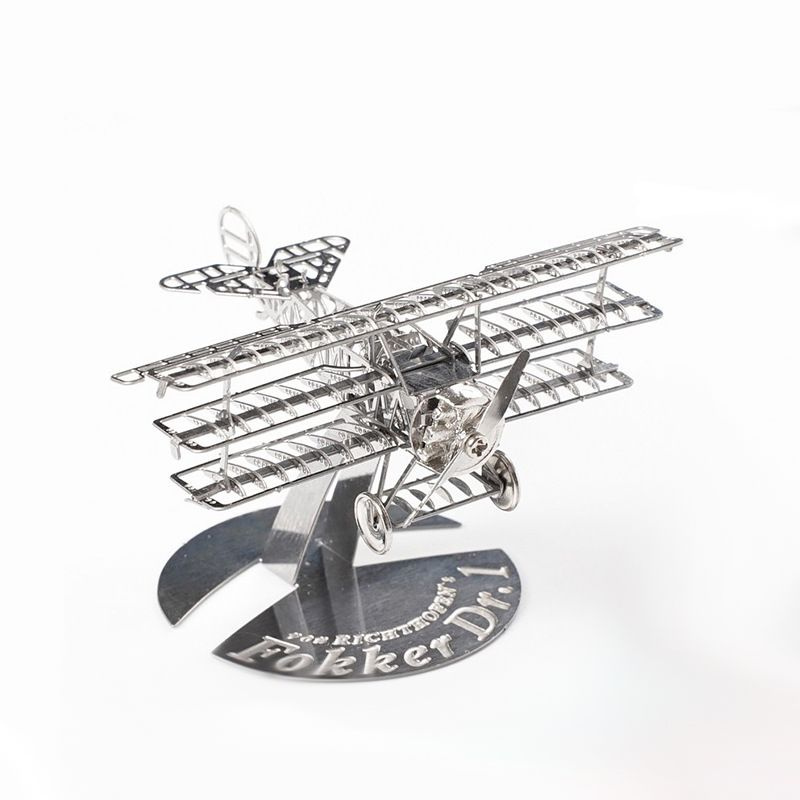 Металлический конструктор / Сборная модель / Конструктор 3D Metal Model Триплан Fokker  #1