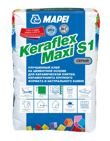 Mapei Клей для плитки Keraflex Maxi S1_серый 25 кг #1